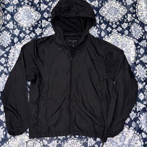 Billabong Men's Or Women’s Black Hooded Windbreaker. Men’s size L. Back in style